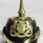 Black Leather Prussian Helmet German Pickelhaube Long Spiked Helmet WWI WWII