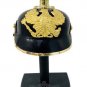 Imperial German Prussian Leather Pickelhaube Spike German helmet Brass Design