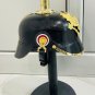 Imperial German Prussian Leather Pickelhaube Spike German helmet Brass Design