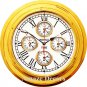 17" Brass World Time Clock Maritime Ship Wall Clock Nautical Home & Office Decor