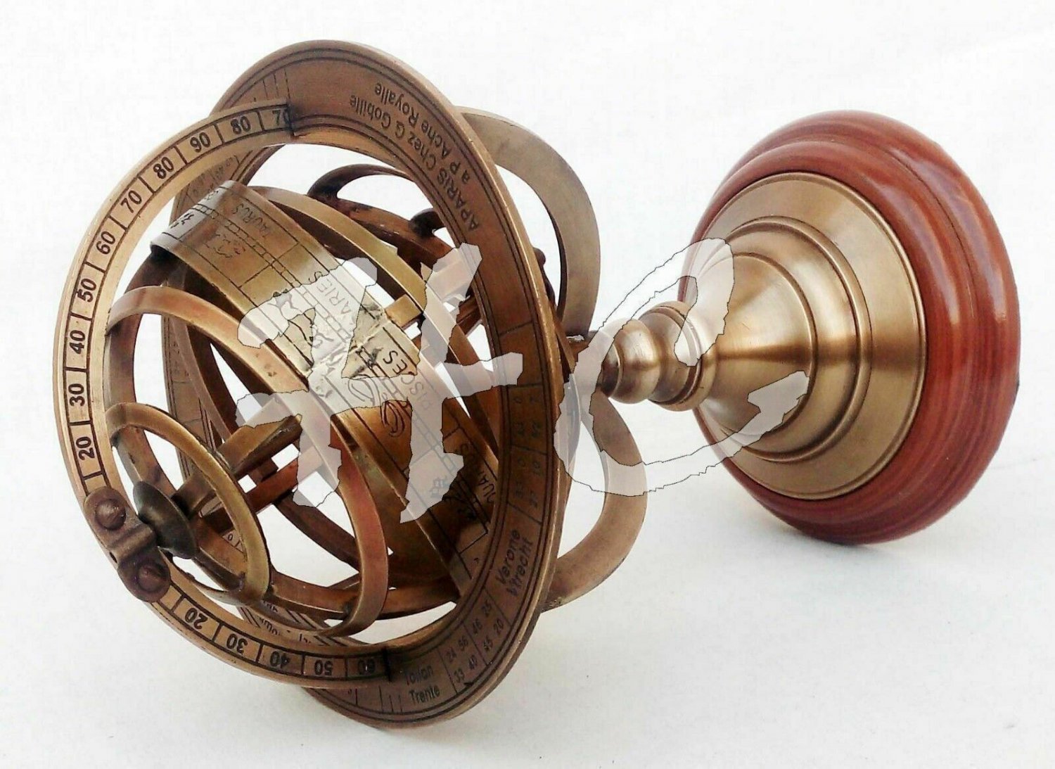 8" Antique Style Brass Armillary Sphere Astrolabe Nautical Marine Tabletop Globe