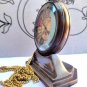 Table top Vintage Brass Clock desk top antique collectible watch decorative