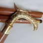 Designer Brass GOLDEN Head Handle Walking Stick Antique Style Wooden Cane Gift