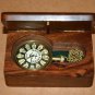Vintage Antique Engraved Brass Elgin Pocket watch W/ Chain Gift him WITH BOX