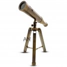 Brass Marine Miniature Telescope With Tripod Desktop Birthday Gift,Office
