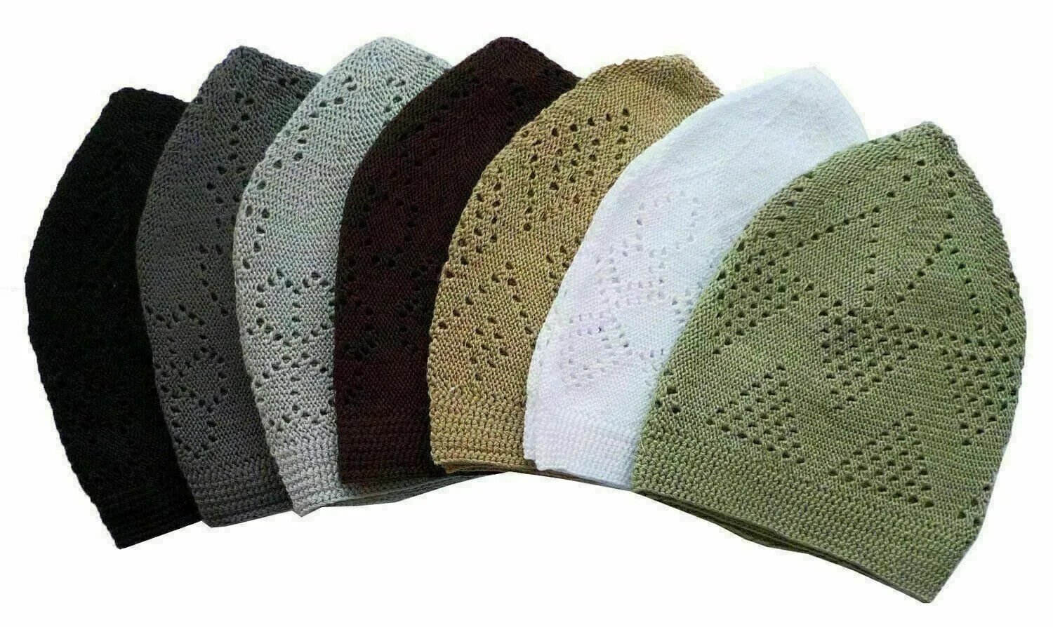 Islamic prayer cap men-Muslim in seven color Islam collectibles set of 7 Cap
