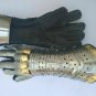 Gauntlet Gloves Armor Pair Handmade Brass Accents Medieval Knight Crusader Steel