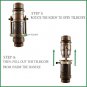 Telescope  Brass Top Wood Walking Stick Cane Compass Antique Gift Parents