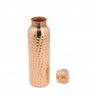 Hammered Copper Water Bottle Joint Free Leak Proof For Health Benefits 1000 ML