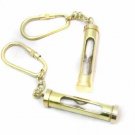 Nautical Pirate hourglas2 x Solid Brass Mini Maritime Sand Timer Key Chain