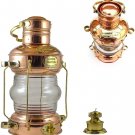 Maritime Nautical Ship Lantern 14" Brass & Copper Anchor Oil lamp Boat Light