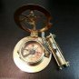 Brass Sundial Compass with Nautical Sand Timer Antique Vintage Gift