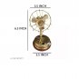 Brass Battery Working Mini Table Fan 7 inches Portable Cooling fan for Kitchen
