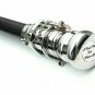 Nautical Wooden Walking Black Stick Cane Vintage Brass Spy Telescope Handle