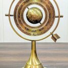 11" Antique Brass Armillary Sphere With Arrow Nautical Maritime Engraved Globe