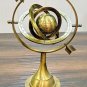 11" Antique Brass Armillary Sphere With Arrow Nautical Maritime Engraved Globe