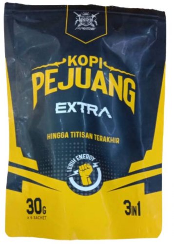 Kopi Pejuang Warrior Coffee EXTRA Strong Man 3in1, 6 Sachets x 30g for longer & harder Erections