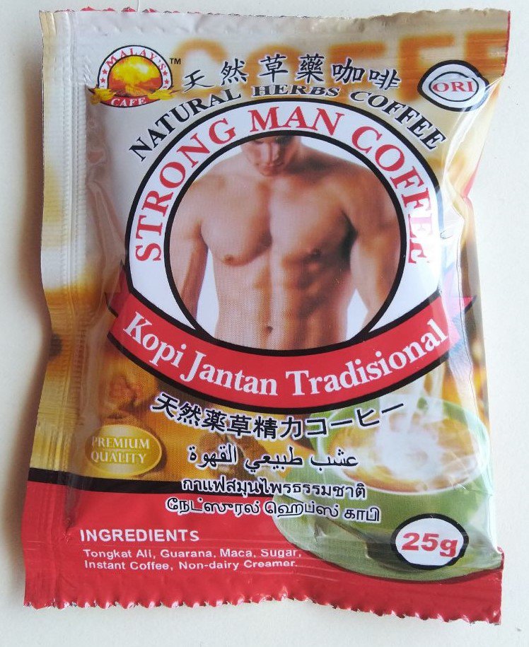 Strong Man Coffee Original for Male Endurance and Enhancement, 25 grams per Sachet