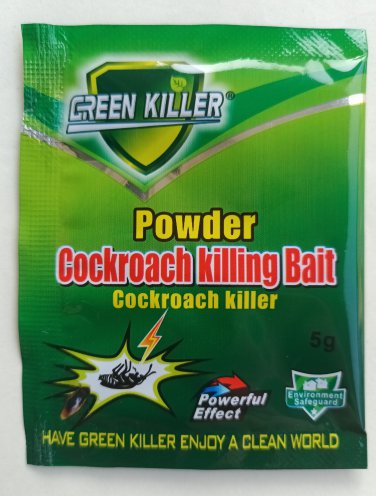 220 Sachets Cockroach Green Killer Bait Powder, 5g per Sachet, Very Effective Roach Killing!