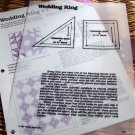 Wedding Ring Quilt Pattern, Template, Instructions, 6 & 10 inch 25-patch blocks -uncut unused