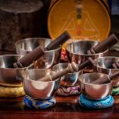 Tibetan Singing Bowl Set - Meditation Chakra Bowl Set From Nepal - Free Shipping - Singing bowl Set