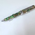 Conklin Ballpoint Pen Crescent Mark Twain Spring Green/Gold Leaf Marble