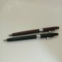 2 PC Sheaffer Imperial Burgundy And Black Ball Pen Made In USA