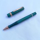Stipula Vespri Siciliani Roller Ball Pen Ebonite Vintage Rose Gold Trim NOS