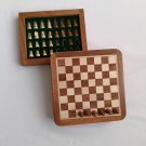 Sheesham Wood/Rosewood Magnetic Chess Board With Storage Set 13x13cm Travel Game