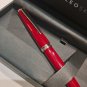 CLEO CLASSIC 14K GOLD NIB PALLADIUM BURGUNDY PISTON FOUNTAIN PEN
