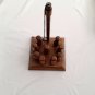 Sheesham with wood/Rosewood 9pc Bowling game , hanging ball on the base