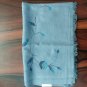 Women Grey Cottton Scarf With Glitering Stone Design