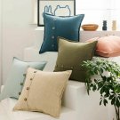 Solid Cotton Linen Cushion Cover 45x45cm
