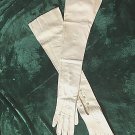 1940's Vintage cream color French Kid Leather Opera Length Gloves by ARIS