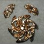 HUGE 1950's Vintage Rhinestone Brooch & Earrings Set