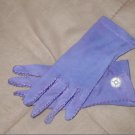 1940's Vintage Lavender 100% Cotton Dress Gloves