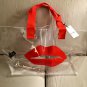 Saks Fifth Avenue RED LIPS Clear Tote