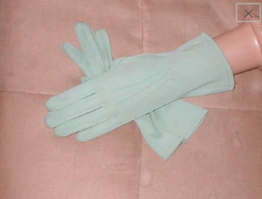 Vintage 1950's Light Sage Green Dress Gloves
