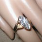 Vintage Marquis CZ Sterling Silver Ring size 6