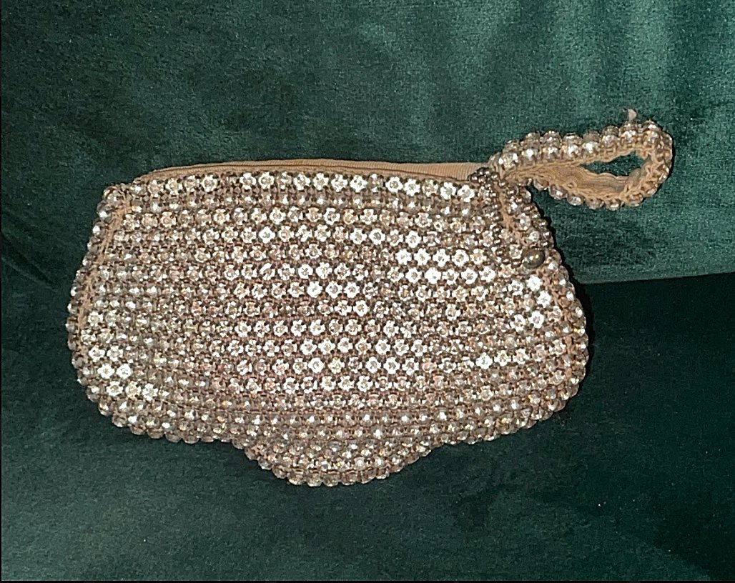 Antique 1920's Rhinestone Covered Evening Bag Purse