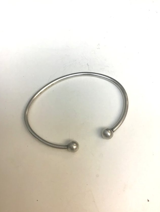 Vintage Real Sterling Silver 925 Cuff / Bangle Bracelet