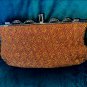 Vintage 1940's Amber color Beaded Evening Bag Purse
