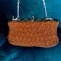 Vintage 1940's Amber color Beaded Evening Bag Purse