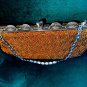 Vintage 1940's Amber color Beaded Evening Bag Purse