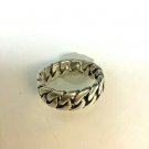 Men's Sterling Silver Biker Chain Band Ring size 10.5