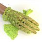 1950's Vintage LIME-GREEN French Crochet Cotton Dress Gloves