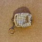 Vintage 1960's Gold Metal Mesh Coin Purse-Key Chain