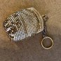 Vintage 1960's Gold Metal Mesh Coin Purse-Key Chain