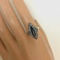 Vintage 1920's marcasite & onyx Sterling Silver Ring