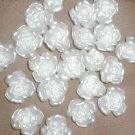 lot of 24  Vintage White Pearlized Celluloid Roses